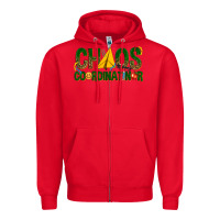 Red chaos coordinator Zipper Hoodie - texasbilliewilder