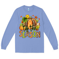 Colony Blue Tis' the season Fall American Football Long Sleeve Tee - RanaPortraitStore