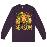 Plum Tis' the season Fall American Football Long Sleeve Tee - RanaPortraitStore