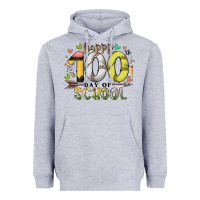 Heather Grey happy 100 day of school Heavyweight Hoodie - RacoonDesign