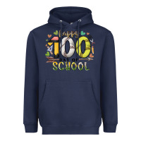 Navy happy 100 day of school Heavyweight Hoodie - RacoonDesign