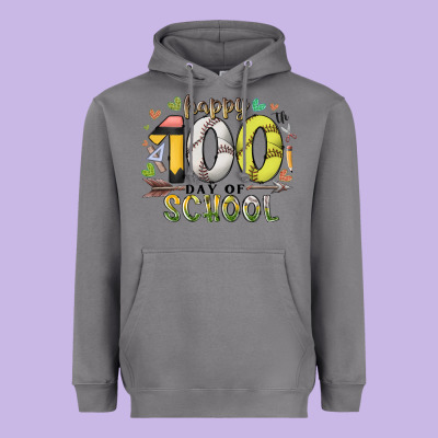 Happy 100 Day Of School Heavyweight Hoodie Designed By Racoondesign