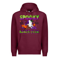 Burgundy Spooky babes club Premium Hoodie - NancyCooperArtShop