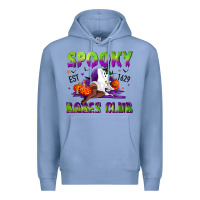 Colony Blue Spooky babes club Premium Hoodie - NancyCooperArtShop