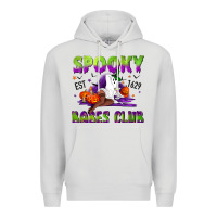 Dove Grey Spooky babes club Premium Hoodie - NancyCooperArtShop