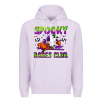 Lilac Spooky babes club Premium Hoodie - NancyCooperArtShop