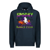 Navy Spooky babes club Premium Hoodie - NancyCooperArtShop