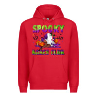 Red Spooky babes club Premium Hoodie - NancyCooperArtShop