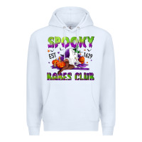 White Spooky babes club Premium Hoodie - NancyCooperArtShop