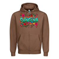 Chestnut chingona Zipper Hoodie - texasbilliewilder