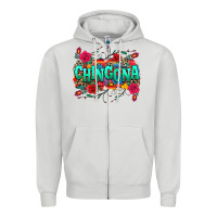 Dove Grey chingona Zipper Hoodie - texasbilliewilder
