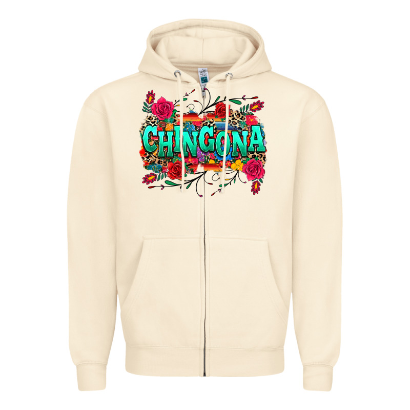 Chingona Zipper Hoodie by texasbilliewilder | Teevron