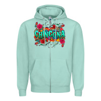 Seafoam chingona Zipper Hoodie - texasbilliewilder