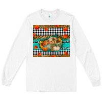 White Fall Pumpkins Long Sleeve Tee - RanaPortraitStore