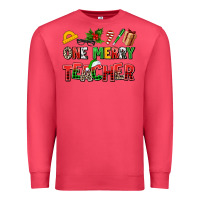 Cardinal one merry teacher Premium Sweatshirt - AdoDesignShop