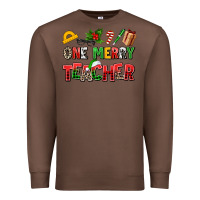 Chestnut one merry teacher Premium Sweatshirt - AdoDesignShop
