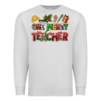 Dove Grey one merry teacher Premium Sweatshirt - AdoDesignShop