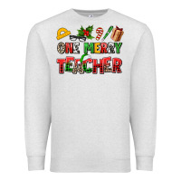 Oatmeal Heather one merry teacher Premium Sweatshirt - AdoDesignShop