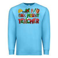 Ocean Blue one merry teacher Premium Sweatshirt - AdoDesignShop