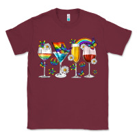Burgundy pride lgbtq wine cups and glasses Classic Tee - texasbilliewilder