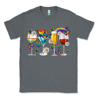 Charcoal Heather pride lgbtq wine cups and glasses Classic Tee - texasbilliewilder