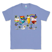 Colony Blue pride lgbtq wine cups and glasses Classic Tee - texasbilliewilder
