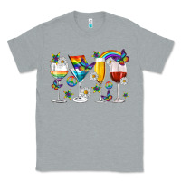 Heather Grey pride lgbtq wine cups and glasses Classic Tee - texasbilliewilder
