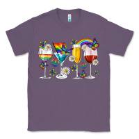 Lavender pride lgbtq wine cups and glasses Classic Tee - texasbilliewilder