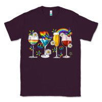 Plum pride lgbtq wine cups and glasses Classic Tee - texasbilliewilder