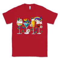 Red pride lgbtq wine cups and glasses Classic Tee - texasbilliewilder