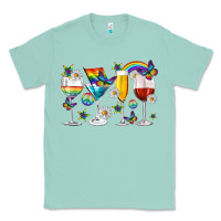Seafoam pride lgbtq wine cups and glasses Classic Tee - texasbilliewilder
