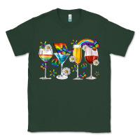 Sports Green pride lgbtq wine cups and glasses Classic Tee - texasbilliewilder