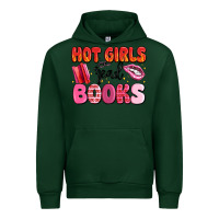 Forest Green hot girls read books Urban Hoodie - MaliasSmallBusiness