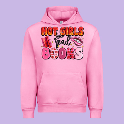 Hot Girls Read Books Urban Hoodie Designed By Maliassmallbusiness