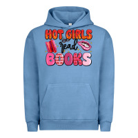 Pigment Pebble Blue hot girls read books Urban Hoodie - MaliasSmallBusiness