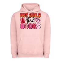 Pigment Salmon hot girls read books Urban Hoodie - MaliasSmallBusiness