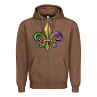 Chestnut fleur de lis Zipper Hoodie - RanaPortraitStore