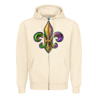 Sandshell fleur de lis Zipper Hoodie - RanaPortraitStore
