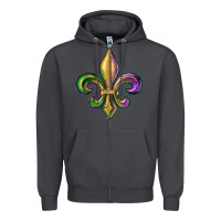 Smoke fleur de lis Zipper Hoodie - RanaPortraitStore