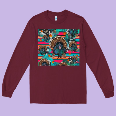 Long Sleeve Tee Thanksgiving Turkey
