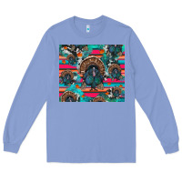 Colony Blue Thanksgiving Turkey Long Sleeve Tee - RanaPortraitStore