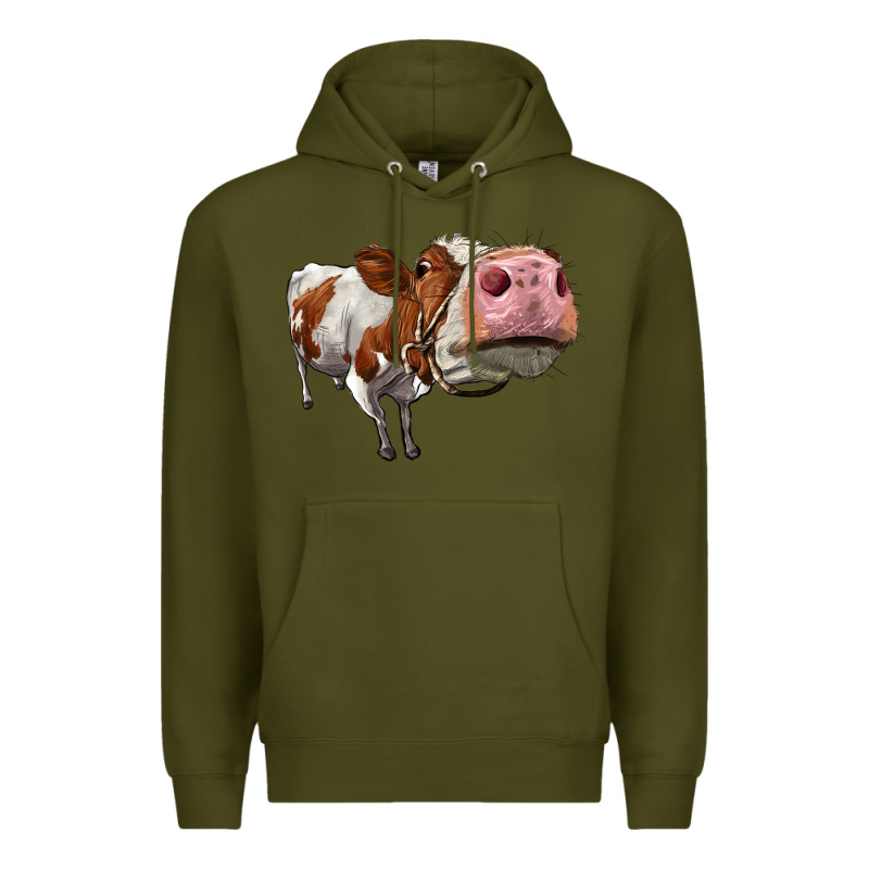 Cute Simmental Cow Premium Hoodie by LillyAllenDesigns | Teevron