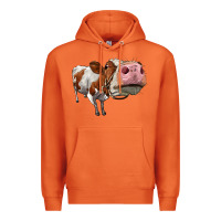 Carrot cute simmental cow Premium Hoodie - LillyAllenDesigns