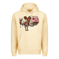 Pina Colada cute simmental cow Premium Hoodie - LillyAllenDesigns