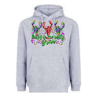 Heather Grey happy crawdy gras Heavyweight Hoodie - RacoonDesign