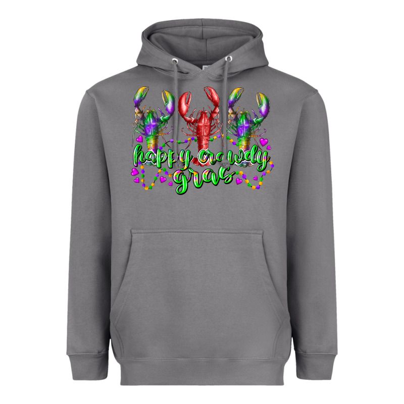 Happy Crawdy Gras Heavyweight Hoodie by RacoonDesign | Teevron