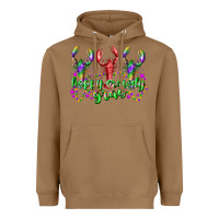 Toasted Coconut happy crawdy gras Heavyweight Hoodie - RacoonDesign