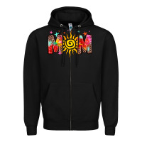 Black summer mom Zipper Hoodie - Zillion Design Studio