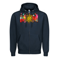 Navy summer mom Zipper Hoodie - Zillion Design Studio