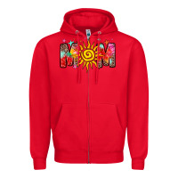 Red summer mom Zipper Hoodie - Zillion Design Studio